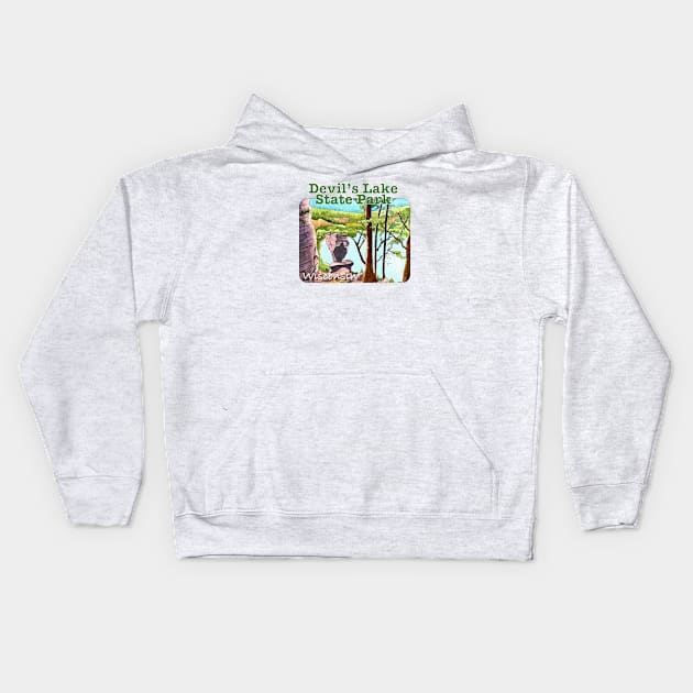 Devil's Lake State Park, Wisconsin Kids Hoodie by MMcBuck